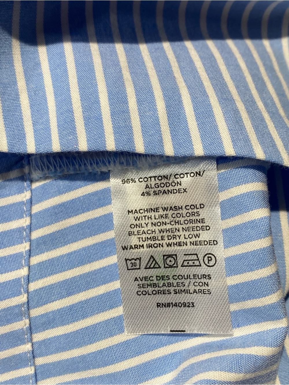Classic Blue Stripe Button-Front Shirt Dress - Picture 6 of 6
